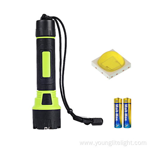 Waterproof 3W LED flashlight with Tail rope whistle